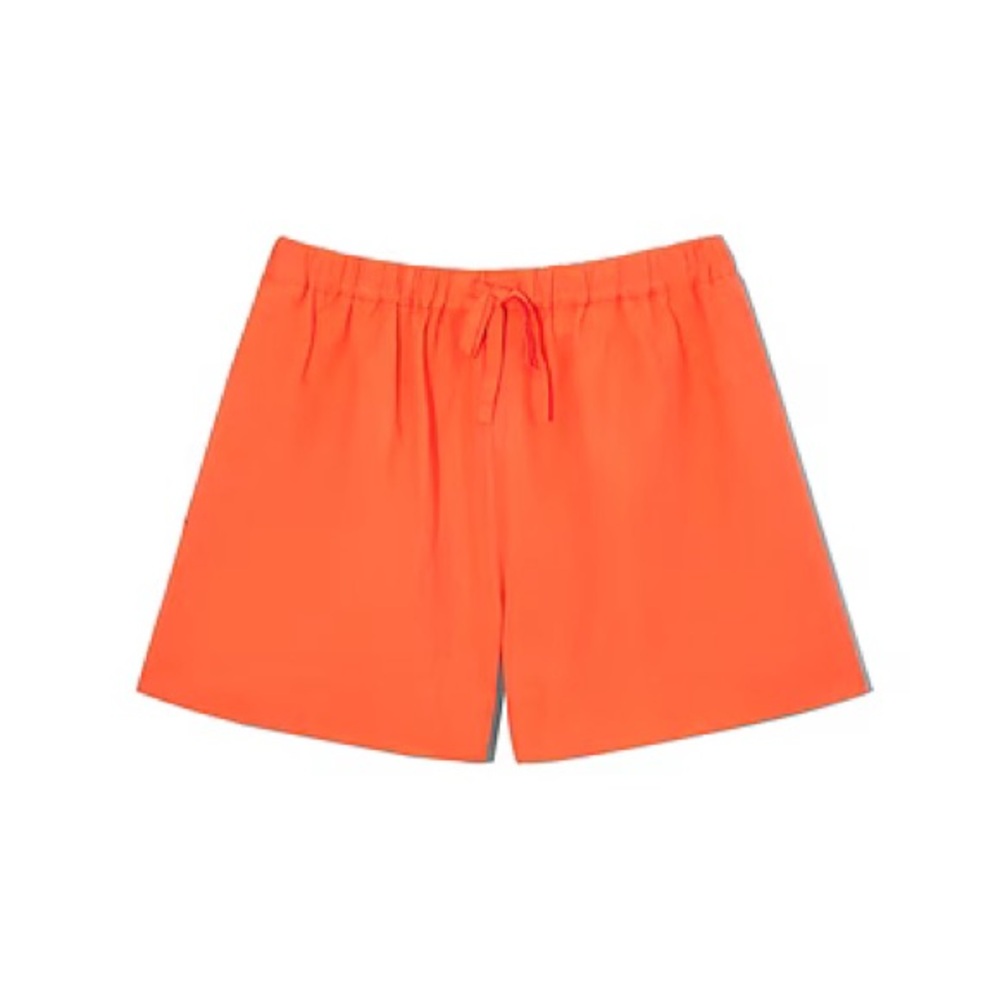 COS Linen Shorts in Orange, XS
